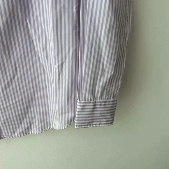 Ralph Lauren Lilac and White Striped Button Down Shirt - Picture 11 of 12